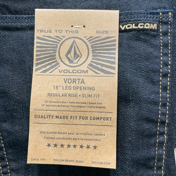 Dark Blue VLCM , Vorta Slim Straight Stretch Jean. - Picture 4 of 9